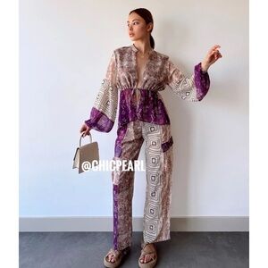 NWT Zara floral matching set